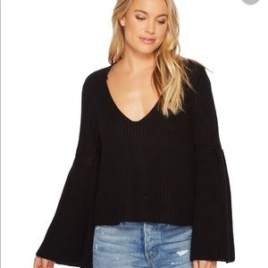 Free People black Damsel pullover